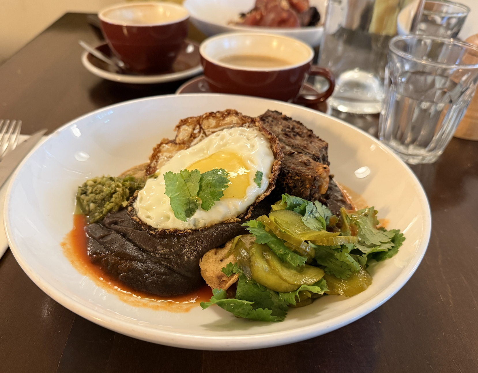 brisket brunch at Little Collins, Amsterdam, Netherlands