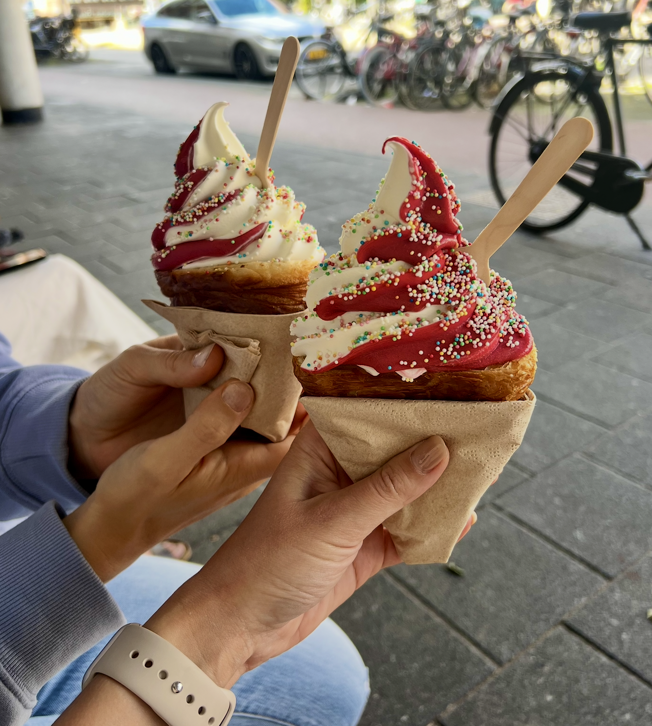 ice cream croissant from Fort Negen, Amsterdam, Netherlands