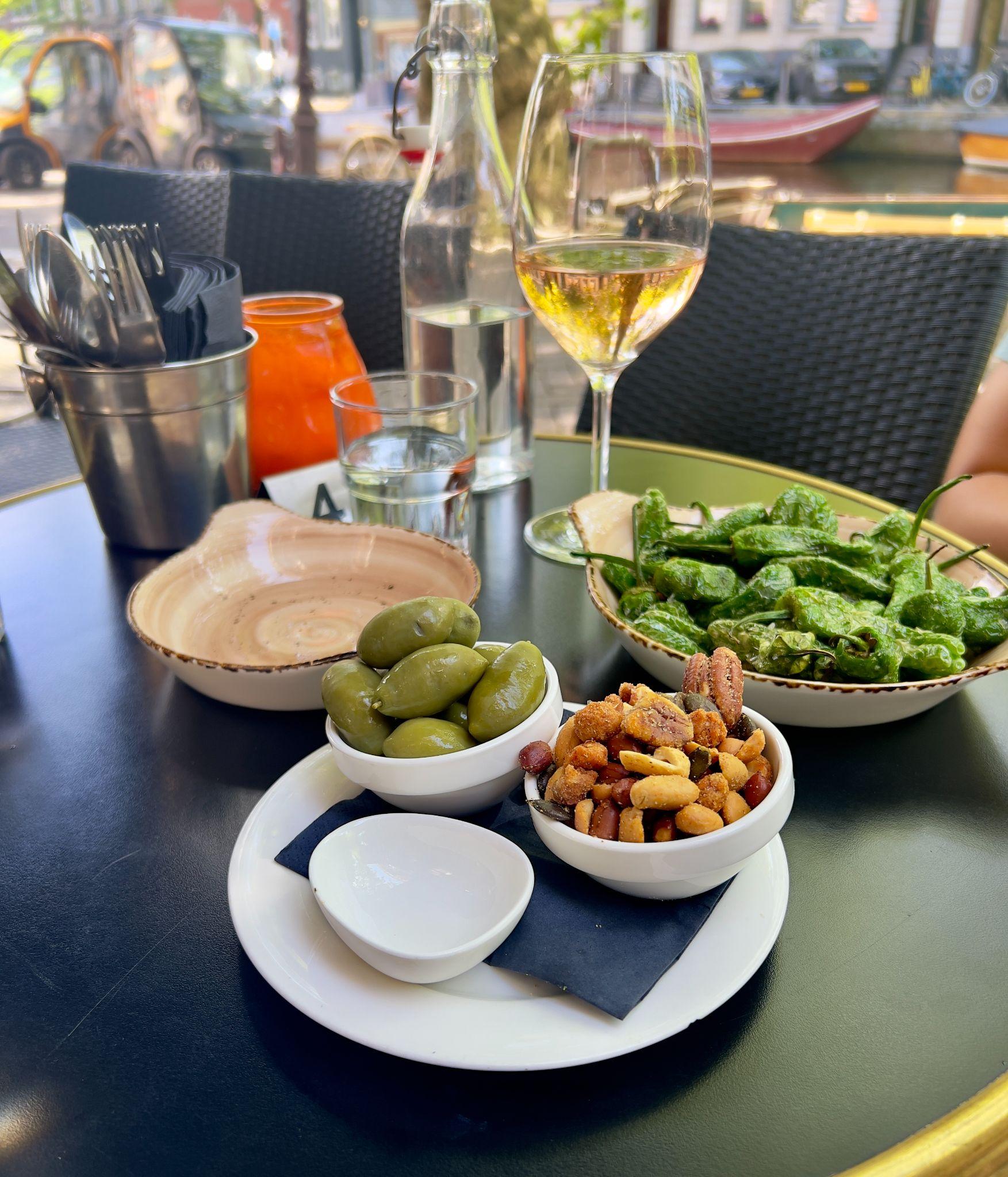 Drinks and snacks at Shiraz, Amsterdam, Netherlands
