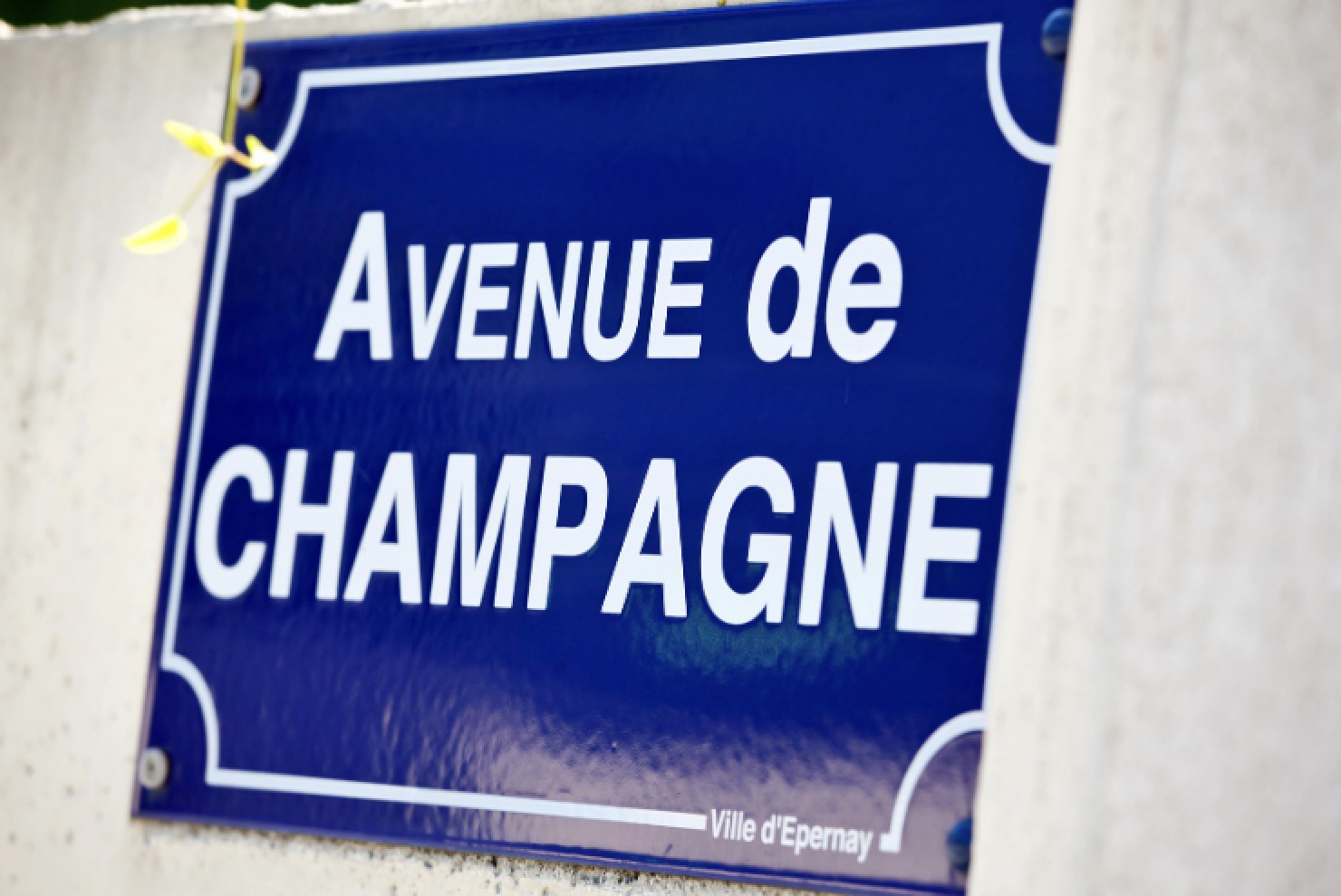 Avenue de Champagne sign, Épernay, France