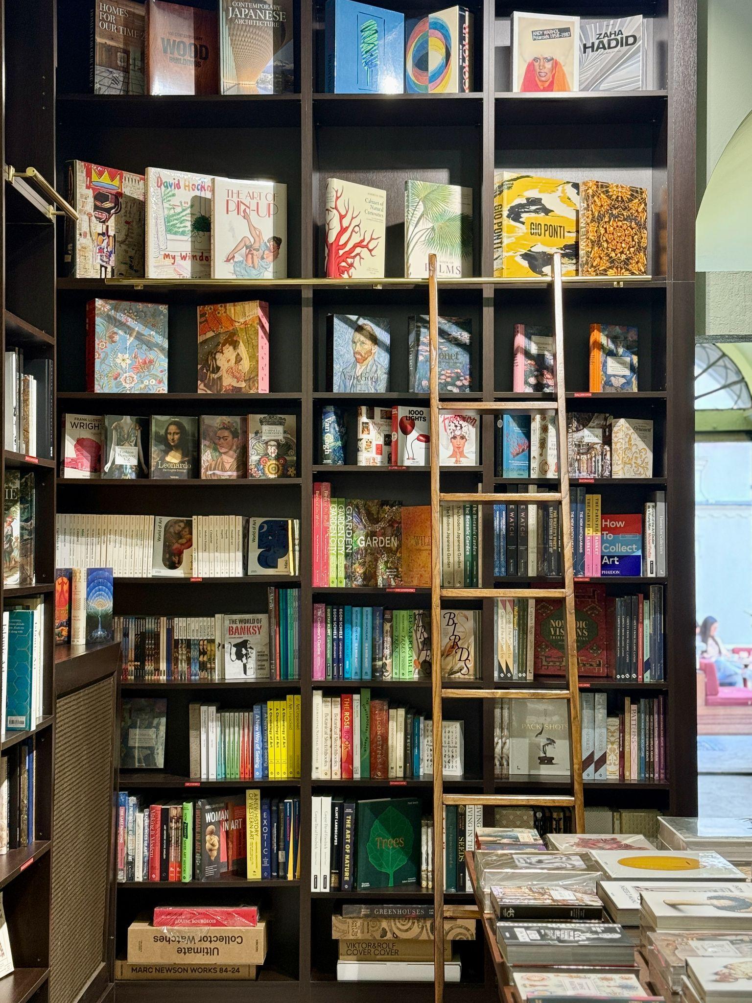 bookshelf at Phebus, Istanbul, Turkiye
