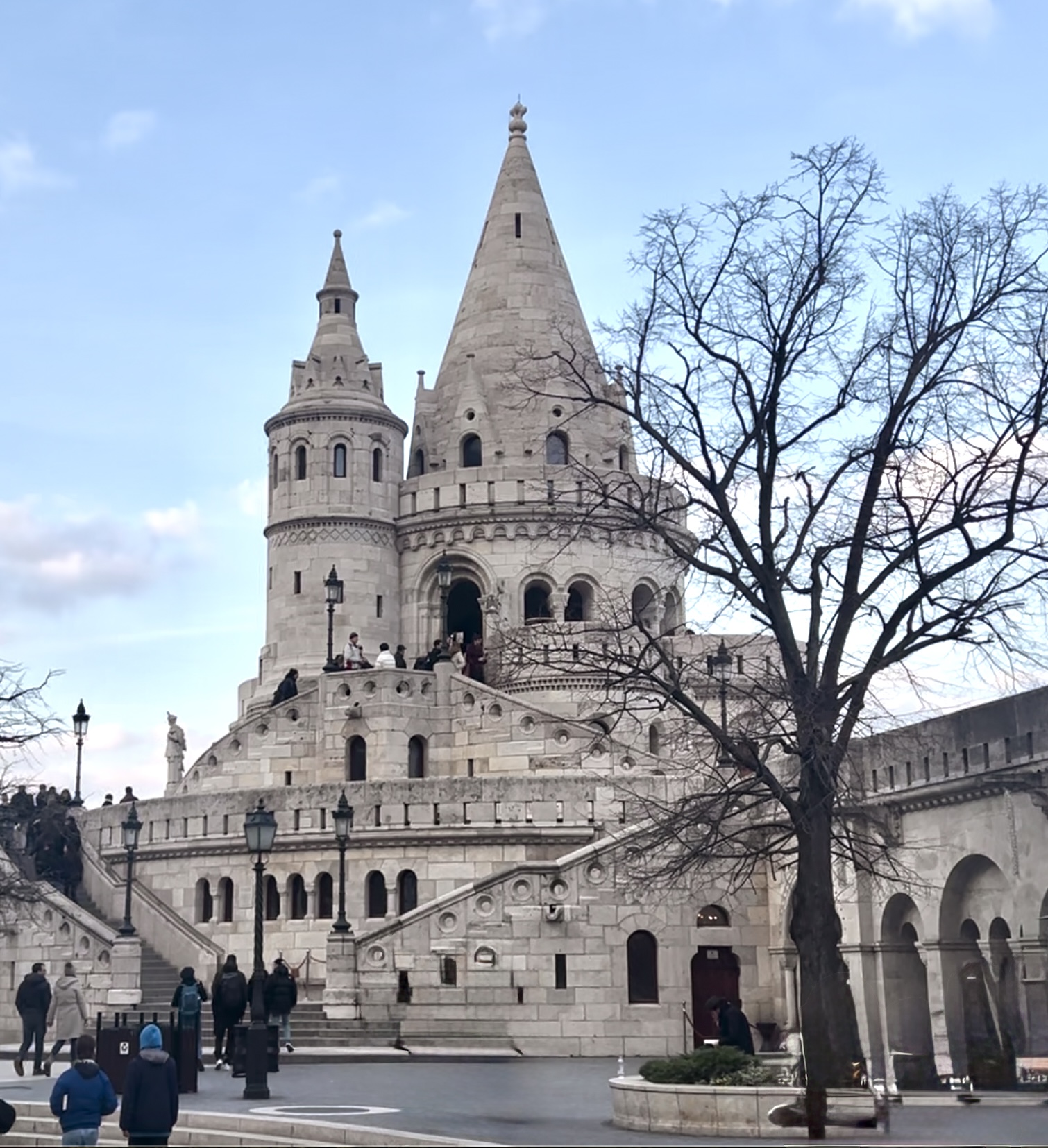 Fisherman's Bastion towers in the Buda Castle District