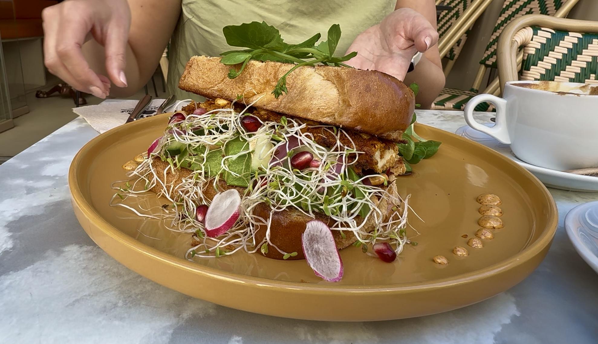 sandwich from Cafes Sauvage, Cannes, France