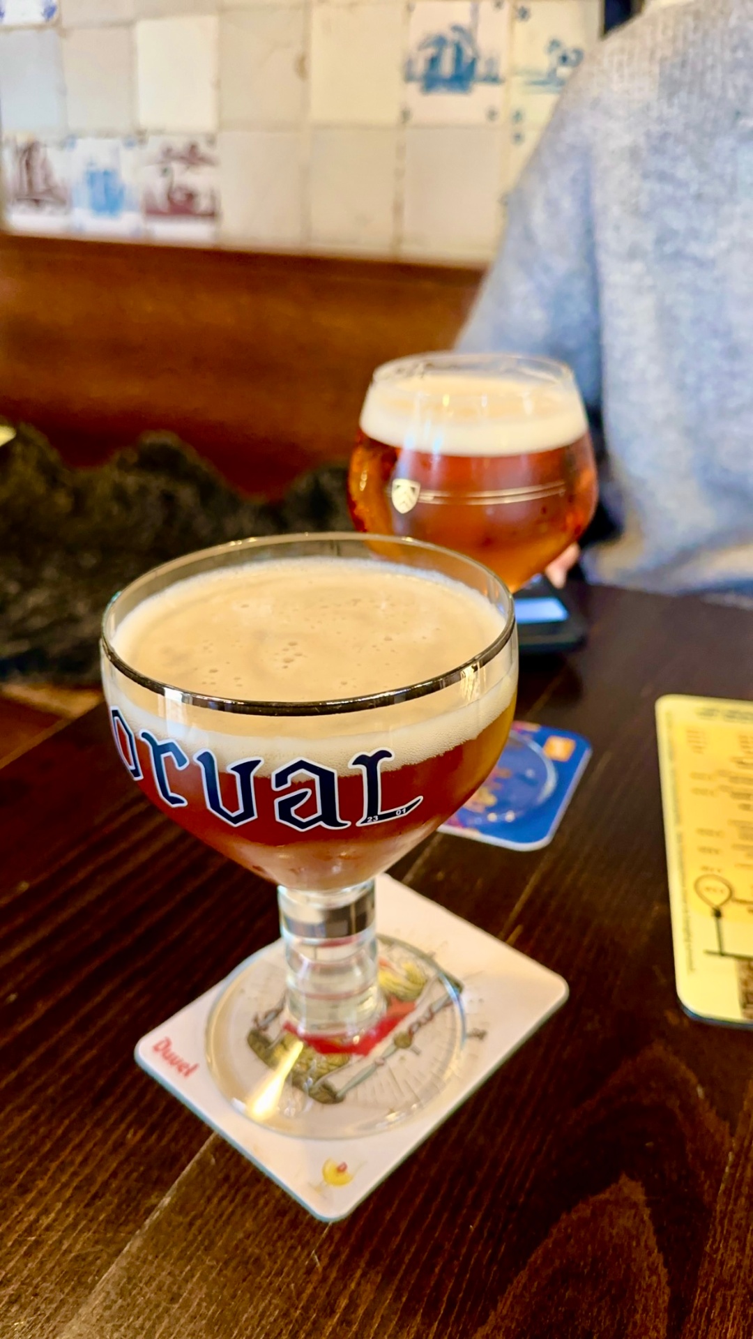 Orval Belgian beer at 't Galgenhuis café in Ghent