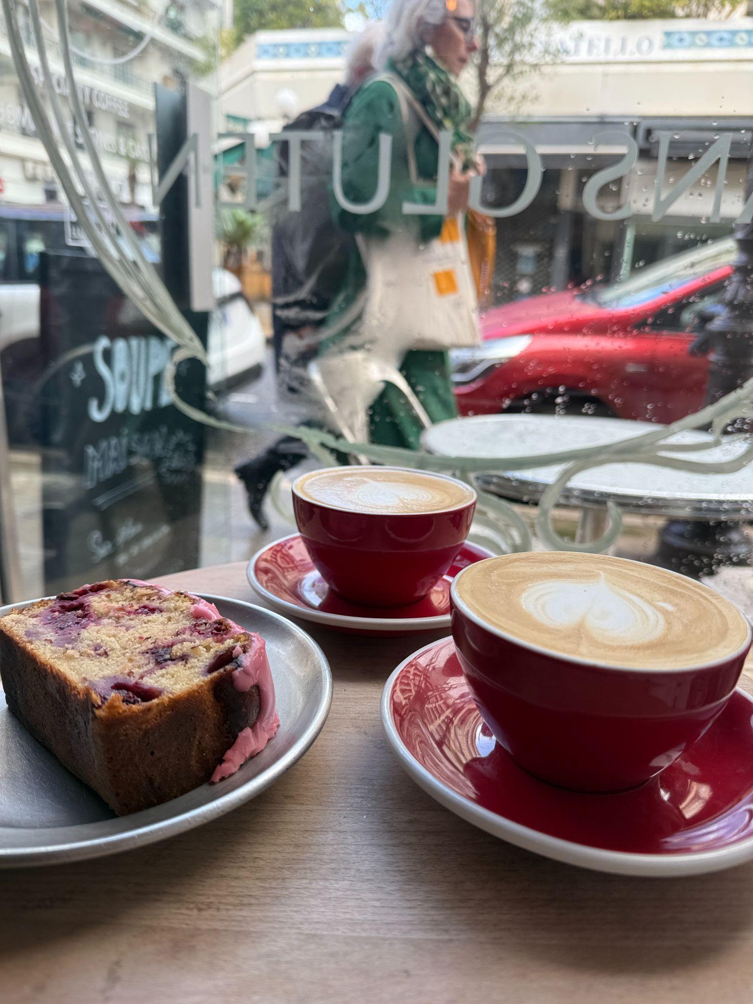 coffee and cake at Le Country Store, Nice, France