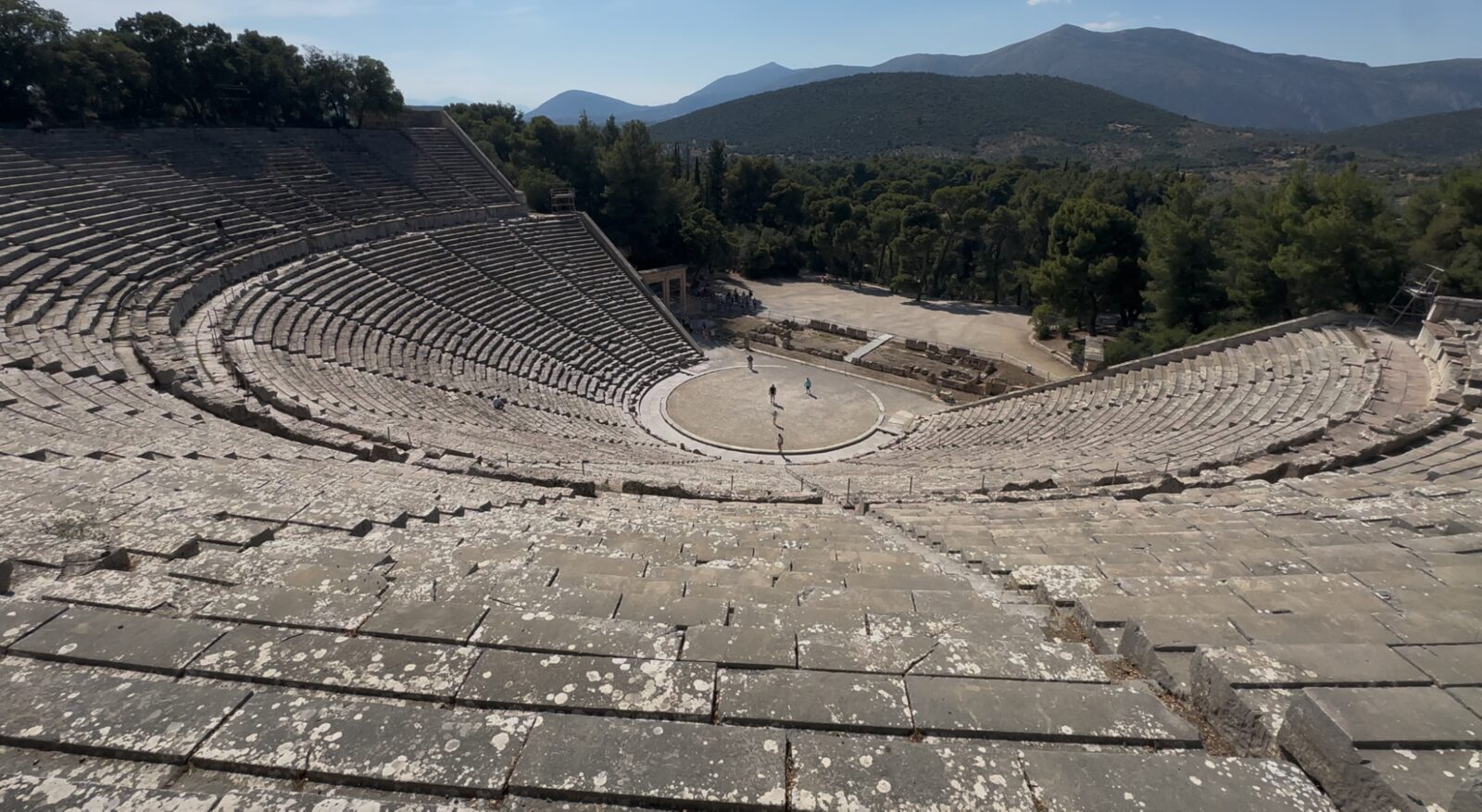 The ancient theater of Epidaurus in the Peloponnese, Greece