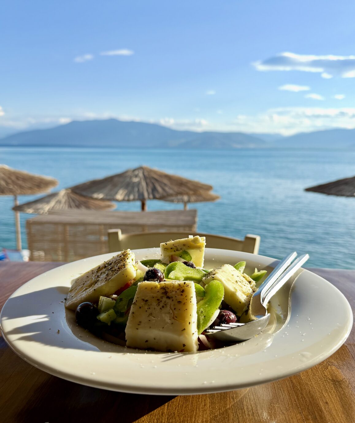 Greek salad in Nafplio, Greece