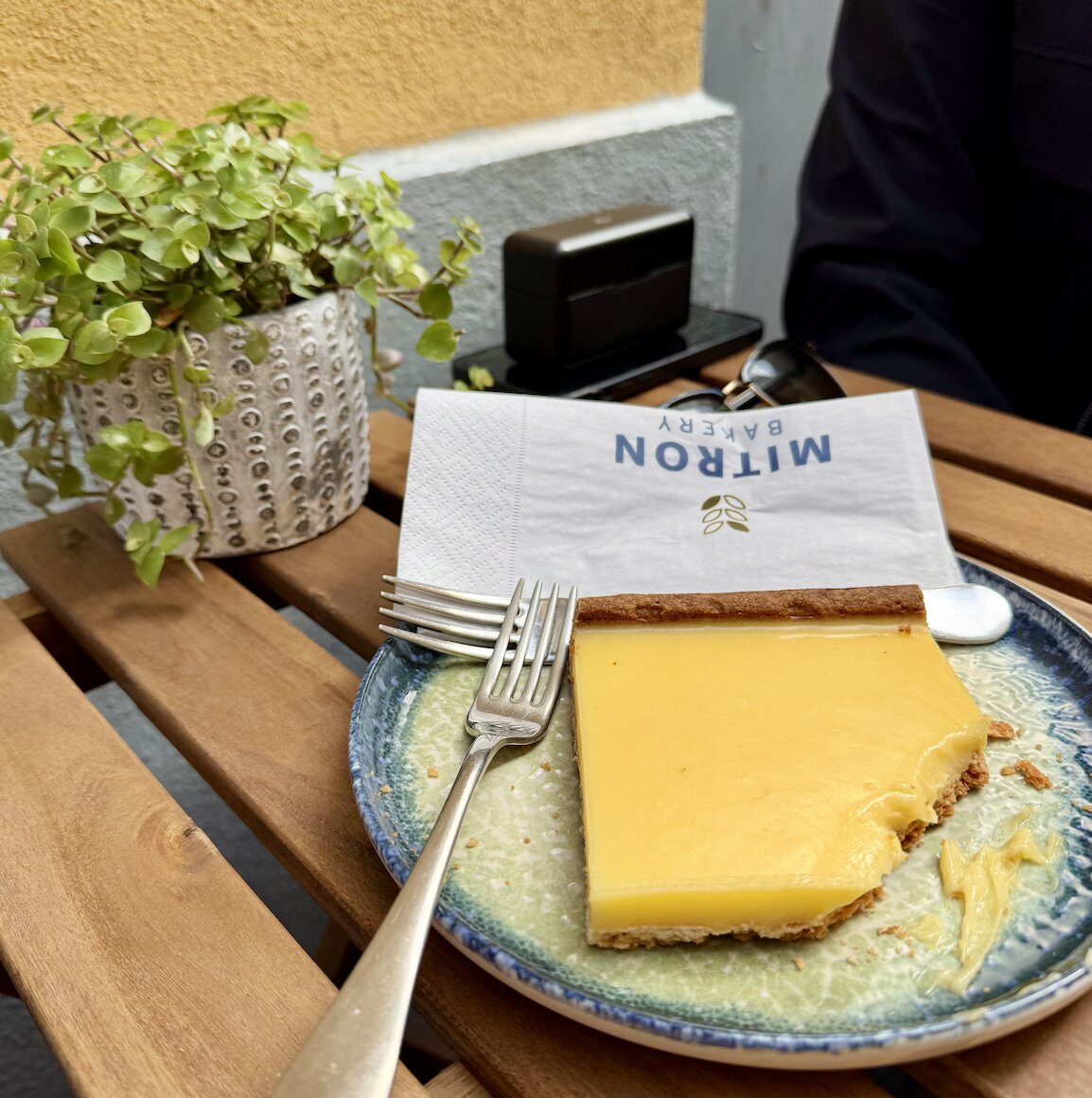 Lemon tart from Mitron Bakery, Menton